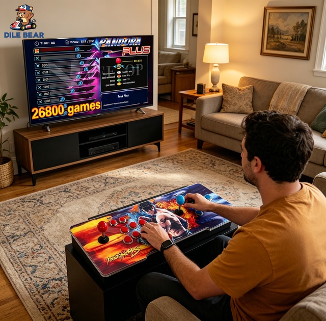Pandora Box Arcade Stick 26800 Games 2 Player Retro Video Game Console with Customizable Buttons HDMI VGA Output for Game Center