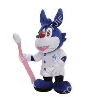 Jouet en peluche dentaire en coton PP à succès, jouet en peluche personnalisable d'un petit lapin dentiste, jouet en peluche dentiste lapin