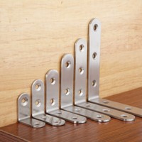Support d'étagère triangulaire robuste en acier inoxydable, fixation murale pour étagère de rangement ou armoire