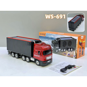 WS-691 BT Xe Tải Mô Hình Loa Không Dây Năng Lượng Mặt Trời Sạc TF Thẻ FM Đài Phát Thanh <span class=keywords><strong>USB</strong></span> Phát Lại Di Động <span class=keywords><strong>Hifi</strong></span> Màu Xanh Răng Loa Siêu Trầm Loa - Product Image 5