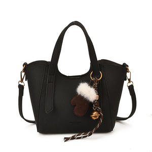 2026 Neue Mode Damen Schulter-Messenger-Tasche Große Kapazität Tragbare PU-Leder Bucket Bag Tote Bag Damenhandtasche mit Schal - Product Image 6