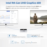 Mini PC BMAX B2 Plus, Windows 10, 8 Go + 256 Go, Intel Celeron J4125, prise EU