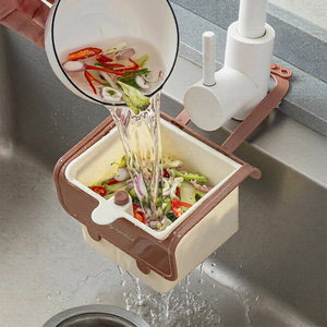 Panier filtrant suspendu pour évier avec drainage pour la collecte des déchets de cuisine et l'évacuation de l'eau - Product Image 1