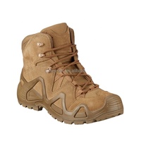 Botas Tácticas de Tobillo para Hombre, de Cuero y Tela Oxford, Impermeables, para Selva y Desierto, para Senderismo y Caza, OEM ODM Personalizadas, ISO CE