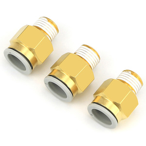 DDE Dade Pneumatics KQ2H ข้อต่อสายลมแบบเร็วทองแดง PBT เกลียวนอกแบบตรงผ่าน M5 04 06 08 10 12 - Product Image 1