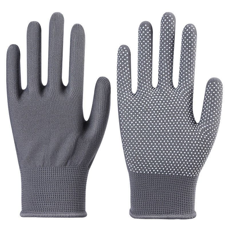 Nylon gloves [grey full-finger]