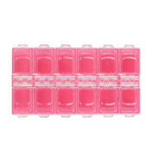 <span class=keywords><strong>Boîte</strong></span> de <span class=keywords><strong>rangement</strong></span> de <span class=keywords><strong>manucure</strong></span> en plastique rose, 12 compartiments de haute qualité, vente en gros - Product Image 2