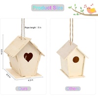Kit de maisonnettes pour oiseaux en bois à décorer soi-même, vente en gros, artisanat, jouets en bois pour enfants