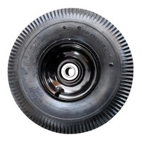 Factory Price 4.10/3.50-4 Pneumatic Rubber Tire with Metal Rim/oil Nozzle for Hand Truck/hand Cart/lawn Mower