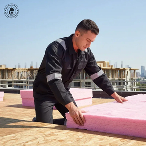 Combinaison de travail unisexe noire réfléchissante à manches longues en polycoton, uniforme de sécurité respirant et durable TAGCO SAFETY - Product Image 4