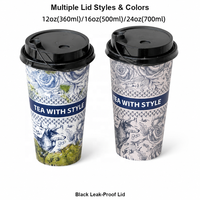 Gobelets en PP imprimés avec logo personnalisé, divers couvercles et couleurs, vente en gros, OEM, ODM, impression couleur intégrale, fournisseur de gobelets jetables