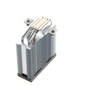 Refroidisseur d'air pour CPU Y400W avec écran numérique (motif bois), radiateur avec ventilateur ARGB, pour boîtier de jeu PC.