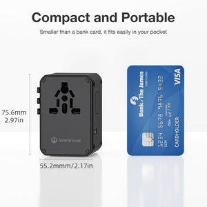 Wontravel Factory 30W Multi-Port 3 Type <b>C</b> 2 <b>USB</b> India <b>Plug</b> Universal Global Travel <b>Adapter</b> - Product Image 4
