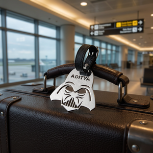 FIGURE CUSTOMIZABLE BRASS SILVER-PLATED CARTOON PIN LUGGAGE <b>TAG</b> - Product Image 2