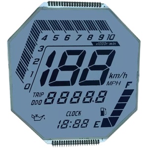Tùy chỉnh HTN LCD Glass Bảng điều chỉnh 7 đoạn HTN LCD hiển thị tiêu cực đơn sắc Speedometer LCD hiển thị - Product Image 1