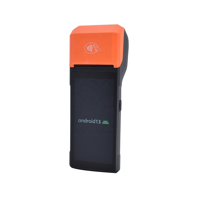Android 13 8-Core 4G 5.5Inch Handheld Pos Machine Mobile Pos RFID NFC Card Reader Touch Screen POS Terminal with Printer