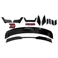 Aileron arrière en fibre de carbone avec aileron Gurney et becquet Wicker Bill, style Dark Horse, pour Ford Mustang 2024+