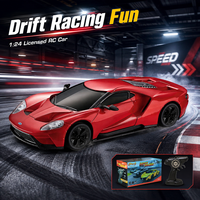 Coche RC Ford GT a Escala 1/24, Coche de Derrape para Niños, Escala 1:24, 2.4G, Juego de Luces Completo, Velocidad Máxima, Mini Coche RC de Interior, Juguetes, Caja Sellada