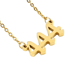 Collier Pendentif Chiffres Angélistes 222 333 444 777 Tendance Unisexe Zircon Pavé Perles Numérologiques Alliage de Cuivre Plaqué Argent Bijou Cadeau - Product Image 5