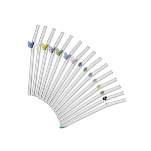 Handmade Eco-friendly Reusable <b>Clear</b> Bent Glass Straw for Bar Accessories Coffee Shops Hotels & Daily Use - Product Image 1