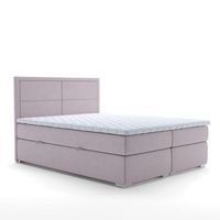 PZCN HOME Boxspringbett mit Samt-Leinenstoff, Doppelbett, Queen-Size oder King-Size, und Gasfeder-Stauraum