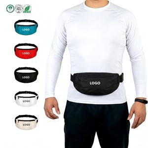 Sac banane de sport personnalisé en nylon imperméable avec fermeture éclair, respirant et réglable, pour téléphone, idéal pour la course à pied, vente en gros directe usine - Product Image 1