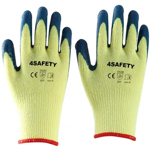 Top Sale Cotton Shell 10 Gauge Crinkle Gloves Latex Coated Working Gloves For Industry
