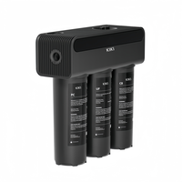 Purificateur d'eau compact manuel à 3 étages avec membrane UF de 1/4 pouce, ultrafiltration sous l'évier, coton PP, bloc de carbone pour