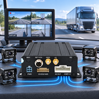 Système de sécurité de flotte IA avec moniteur HD 10 pouces, MDVR 4 canaux 1080P, 4G, GPS, WIFI, ADAS, DMS, BSD et kit caméra de recul pour véhicules utilitaires ODM