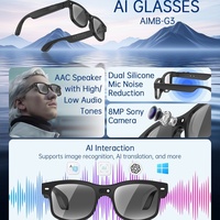 Lunettes intelligentes AIMB-G3 avec caméra 8,0 millions de pixels, reconnaissance de traduction simultanée par IA, enregistrement vidéo 1200P et enregistrement audio
