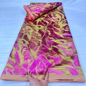 Tissu Jacquard Brocart Floral en Dentelle Française Haut de Gamme 9287, Motif Relief Coloré de Luxe, Largeur Standard, Écologique, pour Robe - Product Image 1