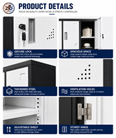 Armoire de rangement métallique à 15 compartiments avec serrure à clé, emballage KD, pour salle de sport, école, lieu de travail, usage personnel du personnel (OEM ODM)