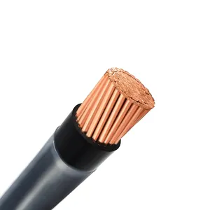 600V 2Awg 4 Awg 6Awg 10Awg 12 Awg Fio de Cobre Fio Elétrico Cabo THHN Edifício 500 Ft Preto