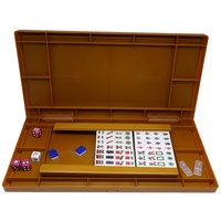 Jeu de Mahjong miniature en acrylique de 16 mm, kit de jeu de table pliable pour la maison et les voyages