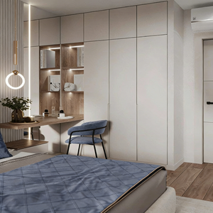 Armario de Madera Maciza de Color Claro Moderno Personalizado con Estante Abierto de Exhibición, Muebles de Dormitorio, Estética, Guardarropa, Mejor Precio - Product Image 4