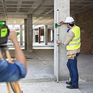 Detector Huepar <span class=keywords><strong>LR</strong></span>-<span class=keywords><strong>5RG</strong></span> con Pantalla LCD Retroiluminada de Doble Cara para Láseres de Línea Pulsada, Receptor de Nivel Láser de Rayos Rojos y Verdes - Product Image 6