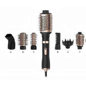 <span class=keywords><strong>Brosse</strong></span> sèche-<span class=keywords><strong>cheveux</strong></span> 5-en-1 <span class=keywords><strong>rotative</strong></span>, <span class=keywords><strong>brosse</strong></span> coiffante à air chaud ionique en céramique, ensemble professionnel de salon - Product Image 2