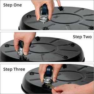 <span class=keywords><strong>Support</strong></span> <span class=keywords><strong>de</strong></span> pot <span class=keywords><strong>universel</strong></span> moderne en plastique PP noir robuste avec roulettes, pour intérieur et extérieur, 12 pouces - Product Image 6