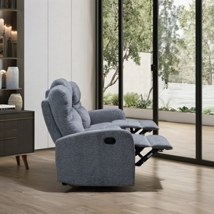 ชุดโซฟาปรับนอนแบบโมดูลาร์3ที่นั่งแบบโมดูลาร์แบบปรับเอนได้แบบแมนนวลจากโรงงานที่ทันสมัยผ้าเฟอร์นิเจอร์ปรับได้ - Product Image 5