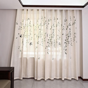 Cortinas de Tule com Estampa Animal em Linho Elegante, Tecido Ecológico, Tamanho Personalizado para Quarto e Sala de Estar - Sanefas Respiráveis - Product Image 5