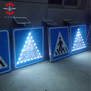 Năng lượng mặt trời an toàn đường bộ dấu hiệu nhấp nháy ánh sáng cảnh báo tín hiệu <span class=keywords><strong>LED</strong></span> giao thông dừng đăng ký cho người đi bộ trong crosswalk dấu hiệu - Product Image 1