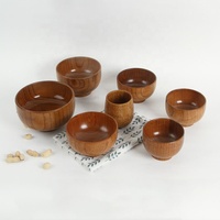 Set de bol en bois d'acacia naturel de haute qualité, ensemble de bols en bois écologique et sûre