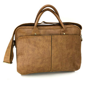 <b>Briefcase</b> Messenger <b>Leather</b> Laptop Bag High Quality With Zip Made in Vietnam - Product Image 3