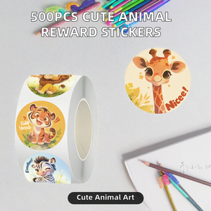 Paquete de 500 Pegatinas de Papel Ecológico con Dibujos Animados, Lindas y Motivadoras, para Diarios, Recompensas, Regalos, Decoración Escolar - Product Image 2