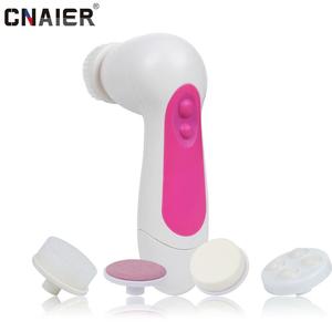 5-1 Mặt Làm Sạch Bàn Chải Điện Mặt Scrubber Massager Trang Điểm Bàn Chải Sonic Xoay Di Động Không Thấm Nước Mặt Cleanser