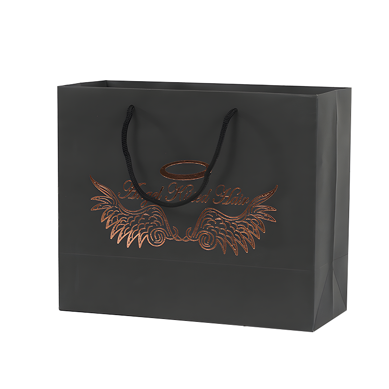 Wholesale Recyclable Printed Foldable Paper Shopping Bag Flexiloop Handle For Clothing Shoes Packaging Custom Logo Branded Store