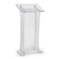 Bespoke Podium bening buram berdiri akrilik pulfils Gereja leci untuk kuliah recumot pidato presentasi berdiri
