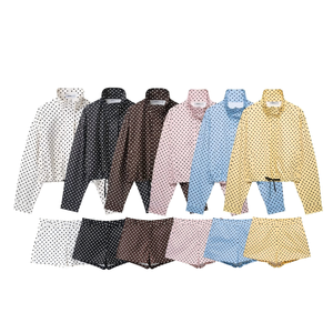 Tuta a Pois Y2K 2026 Invernale, Set Giacca e Pantaloncini, Asciugatura Rapida, Abbigliamento Casual da Strada per Donne - Product Image 4