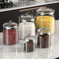 ECOBOX Bocal étanche à l'humidité, bouteille scellée, bocal à bonbons sucrés, céréales, noix, bocal de stockage alimentaire hermétique pour animaux de compagnie, bacs à aliments en vrac à vendre