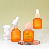 1 floz Flacon compte-gouttes en verre mat à cylindre coloré Flacon compte-gouttes à bouche en spirale pour huile cosmétique huile essentielle parfum sérums